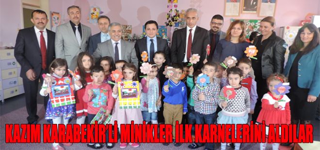 MİNİKLER İLK DEFA KARNE ALDILAR