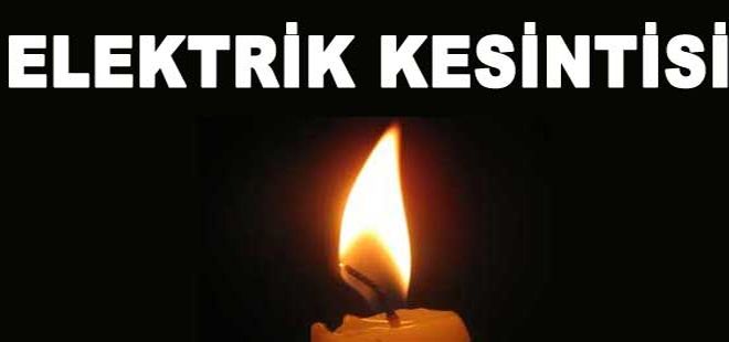 CUMA GÜNÜ ELEKTRİK KESİNTİSİ