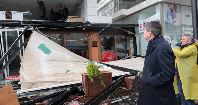 Türel’den Hortumdan Zarar Gören Vatandaşlara Geçmiş Olsun Ziyareti