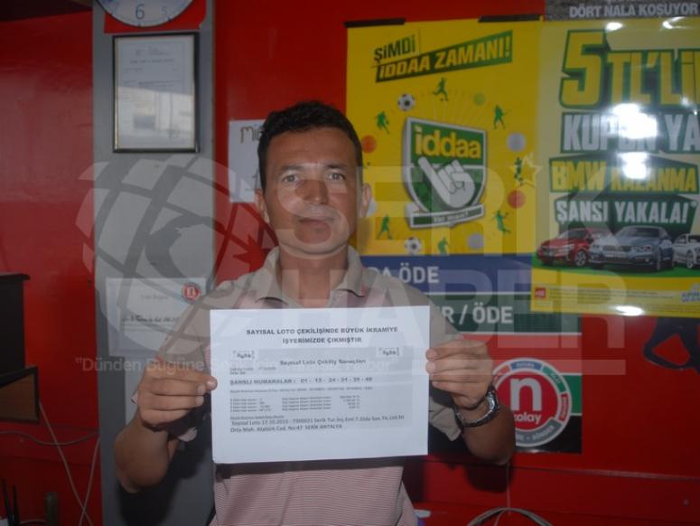 Loto'da Büyük İkramiye Serik'e Çıktı