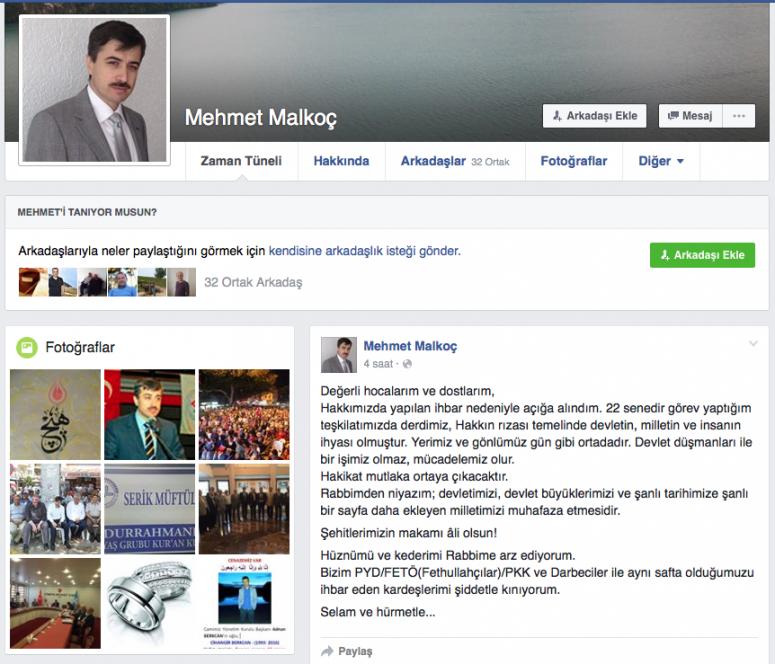 Müftü Malkoç, “Devlet düşmanları ile işimiz olmaz”