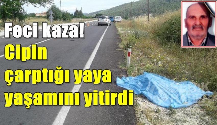 Cipin çarptığı yaya, öldü