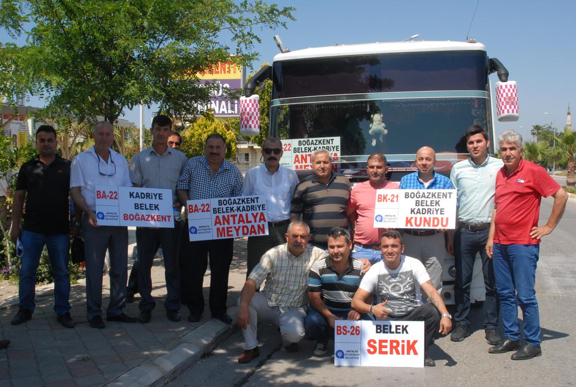 Belek Turizm Merkezi Minibüs güzergahları belirlendi
