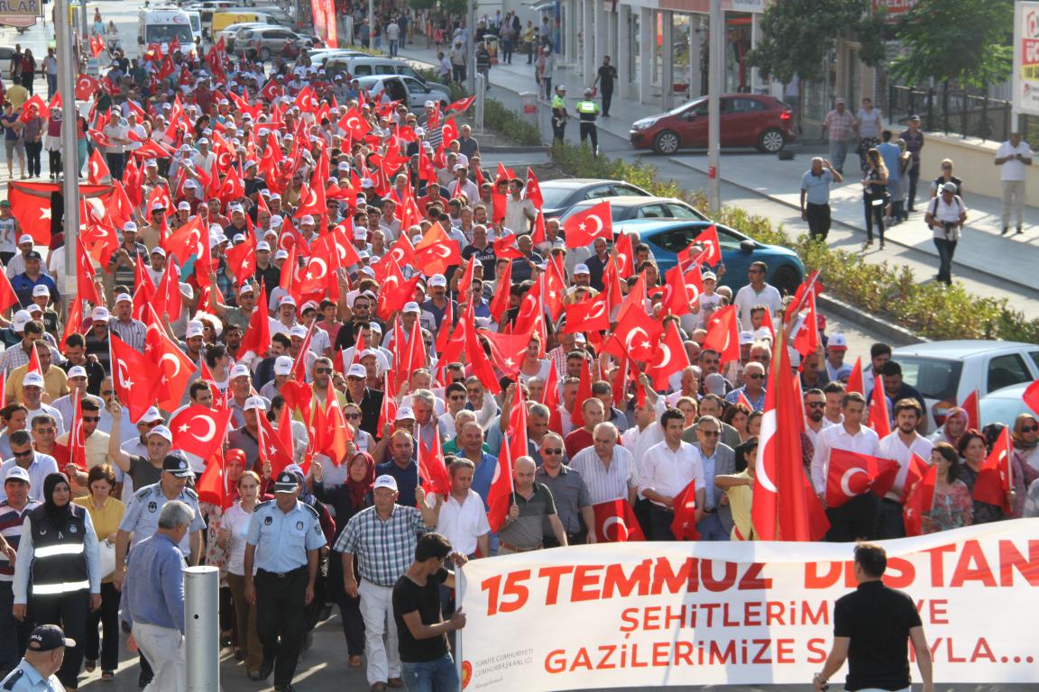 Serik’te 15 Temmuz Milli Birlik Yürüyüşü yapıldı