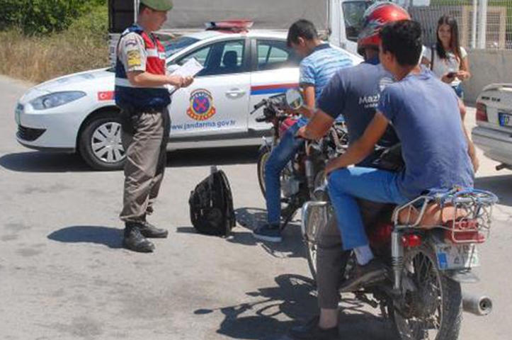 Serik'te Motosiklet Denetimi