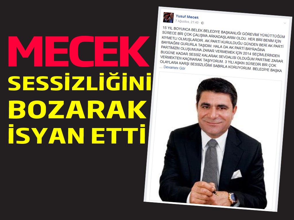 Mecek, sessizliğini bozarak isyan etti