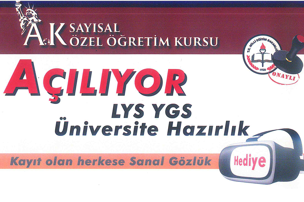 Özel AK Sayısal Özel Öğretim Kursu açıldı